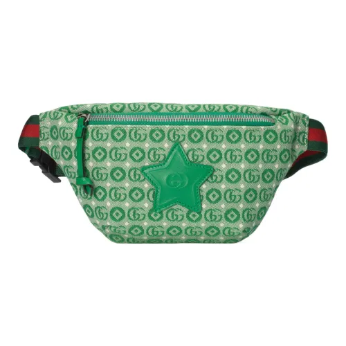 GUCCI Хлопок Сумка через плечо Бананка Детская Сумка Зеленый