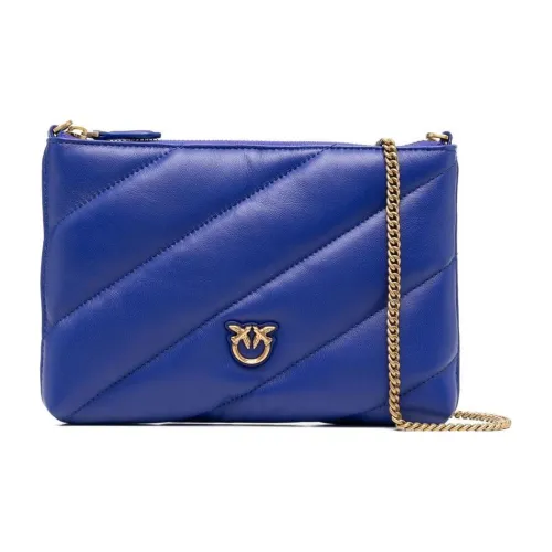 PINKO Sheepskin Crossbody Clutch Women's Electric Blue