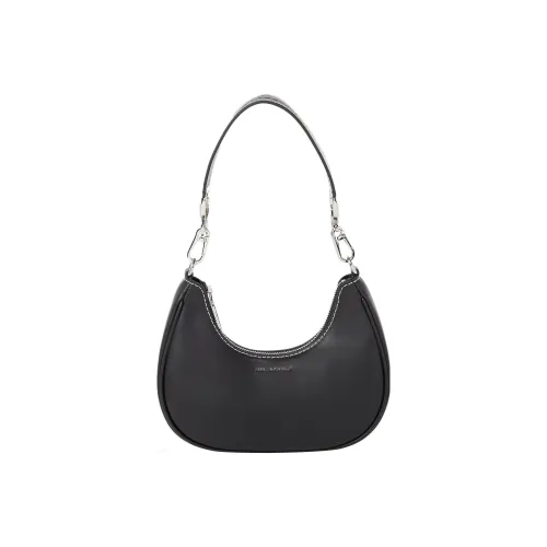 KARL LAGERFELD K Ikonik Корова Кожа Кожа Плечевая Сумка Сумка через плечо Женская Черная