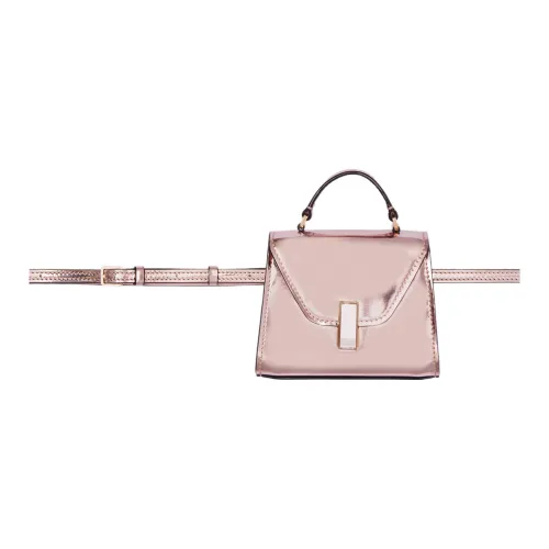 Valextra Iside Телячья кожа Сумка Сумка через плечо Сумка через плечо Бананка Женская Розовое золото