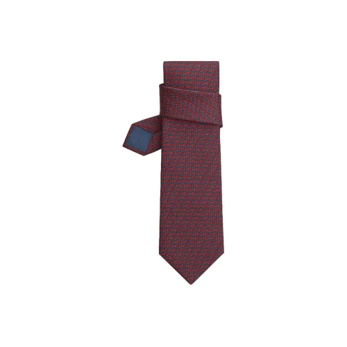 HERMES Twillbi Шелковые галстуки, красный, мужской