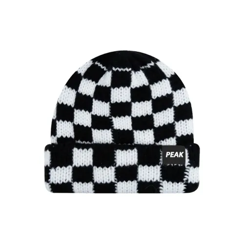 PEAK Полиэстер Шапка-бини Черно-белая клетка Унисекс