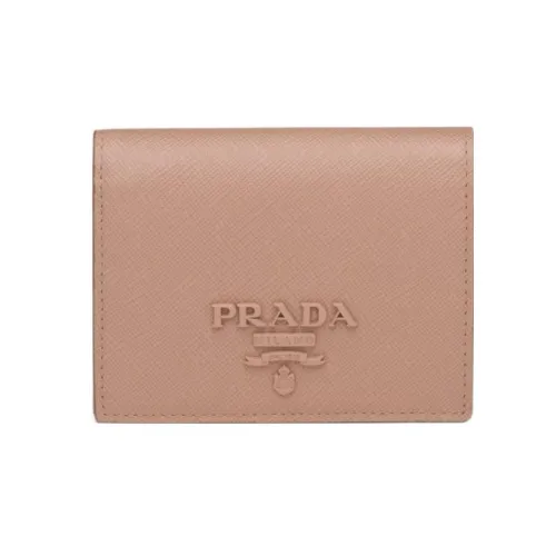 PRADA Saffiano кожа кошелек маленький женский розовый
