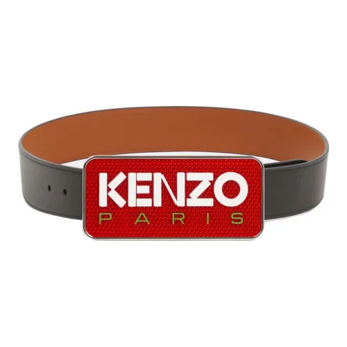 KENZO Ремни из коровьей кожи, коричневый/черный, мужской