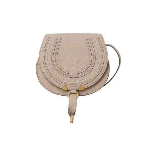 Chloe Marcie с рельефной телячьей кожей седельная сумка сумка через плечо женская светлый умбра