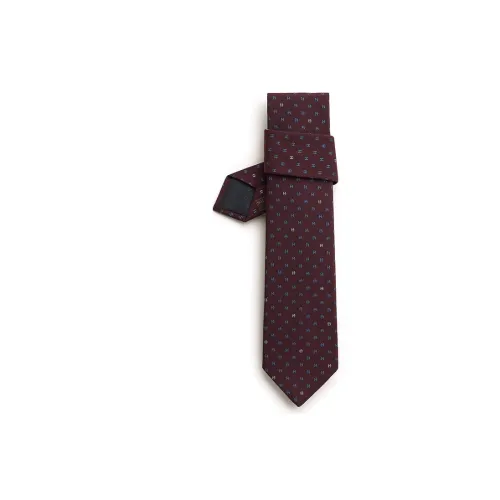 HERMES Ties Красный Коричневый Мужской