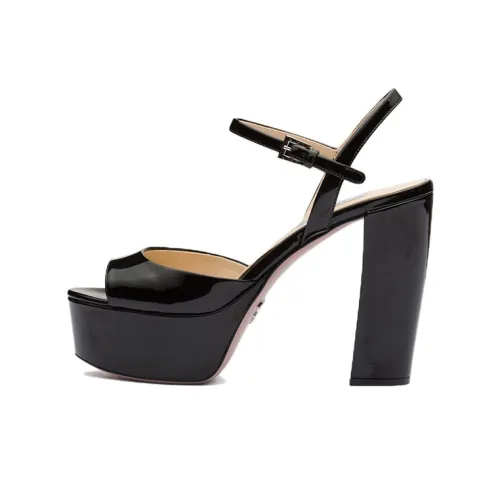 PRADA One Ремешок Сандалии 11,5 см Женские Черные