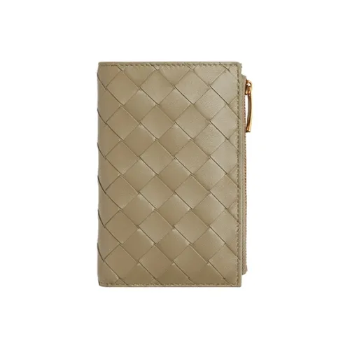 Bottega Veneta Sheepskin Wallet Medium Women's Taupe