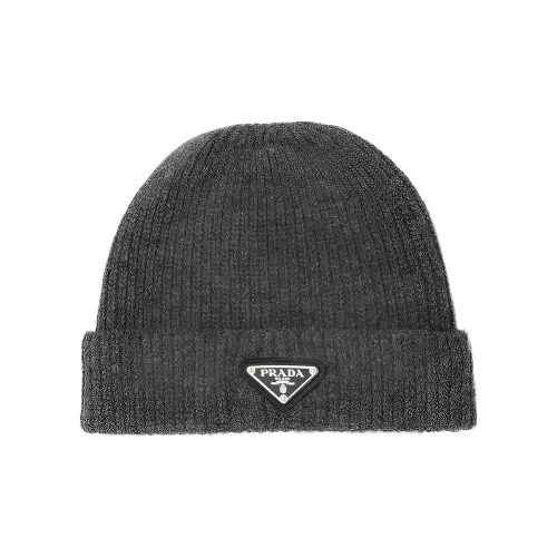 PRADA Кашемир Шапки-бини Серый Мужской