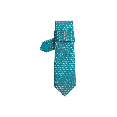 HERMES Colourful Jump Tie Men's Blue