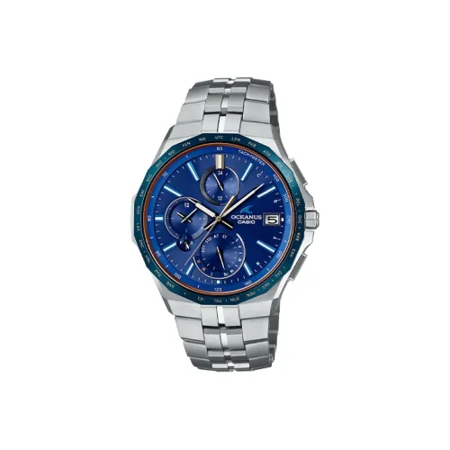 CASIO Кварцевый механизм Часы Мужские Синий циферблат