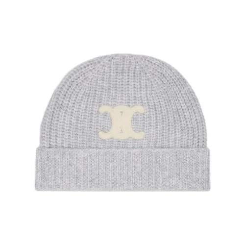 CELINE Кашемир Шапка-бини Светло-серый Женская