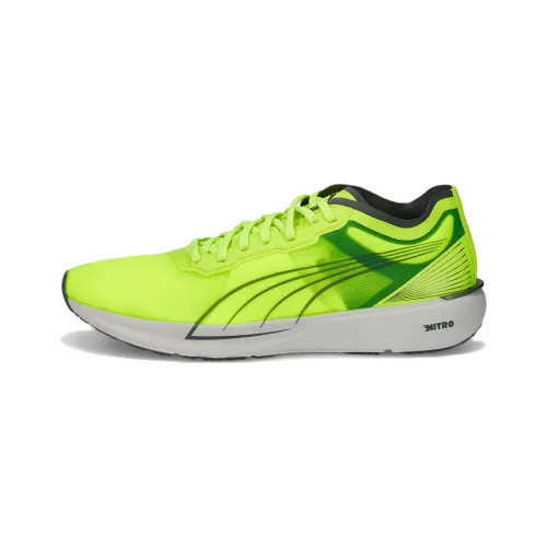 PUMA Liberate Nitro Slip-Resistant Abrasion-Resistant Low-Top Беговые кроссовки Мужские Неоново-зеленый