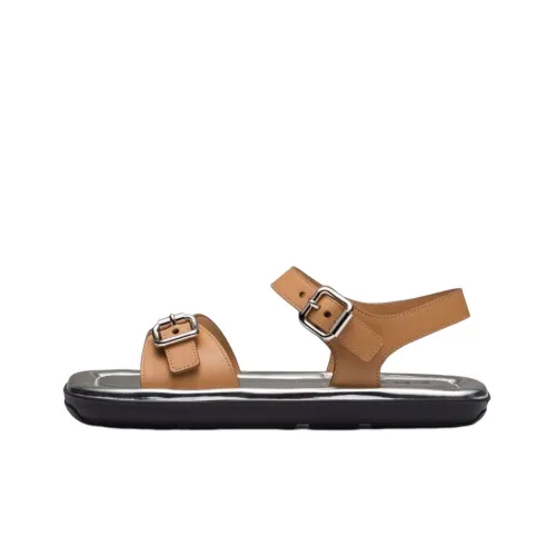 PRADA One Ремешок Сандалии Женские Коричневый