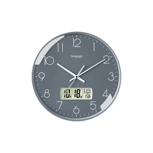 TIMESS Кварцевый механизм пластиковый корпус стенные часы унисекс черный