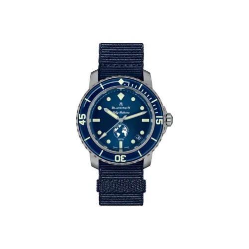 BLANCPAIN FIFTY FATHOMS Автоматический Механический Механизм Мужские Часы 40,3 мм Синий Циферблат