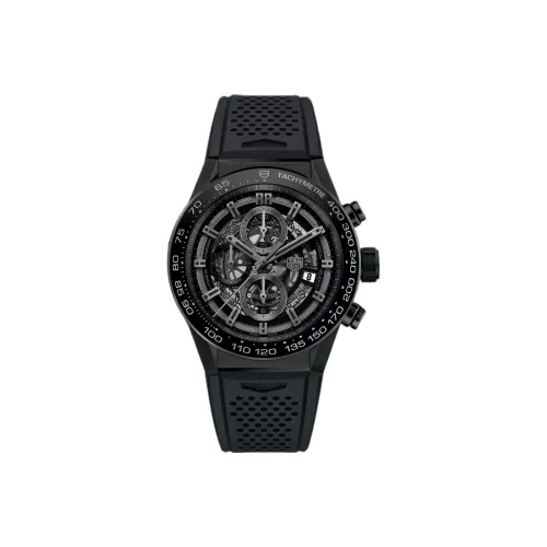 TAG HEUER Автоматический Механический Механизм Мужские Часы Carrera Collection 45 мм Черные