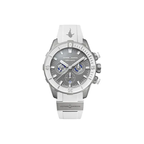 ULYSSE NARDIN Автоматический Механический Механизм Мужские Часы из Коллекции Diving 44 мм Серебряные