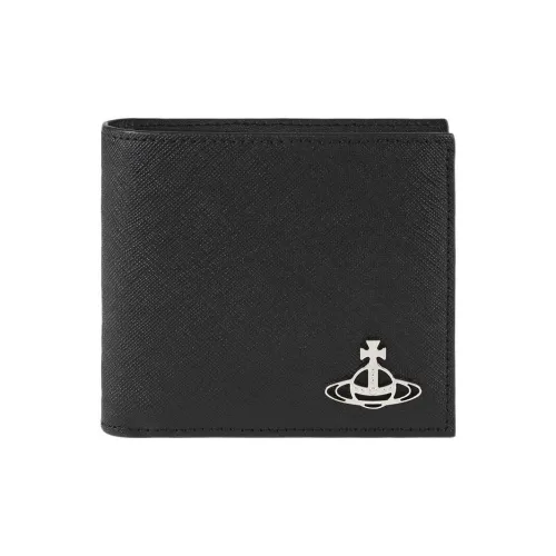 Vivienne Westwood Saffiano Коровья кожа Кошелек Стандартный Мужской Черный