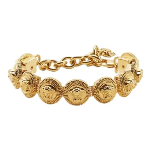 VERSACE Металлические браслеты, золотые, женские