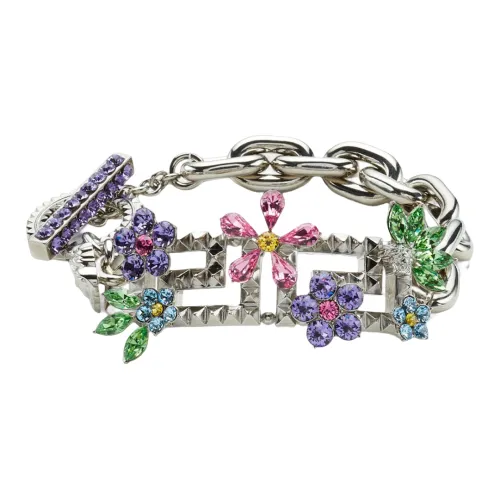 VERSACE Металлические браслеты, серебряные, женские