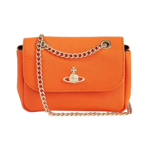 Vivienne Westwood Saffiano Коровья кожа Через плечо Одно плечо Кошелек Маленький Женский Апельсин