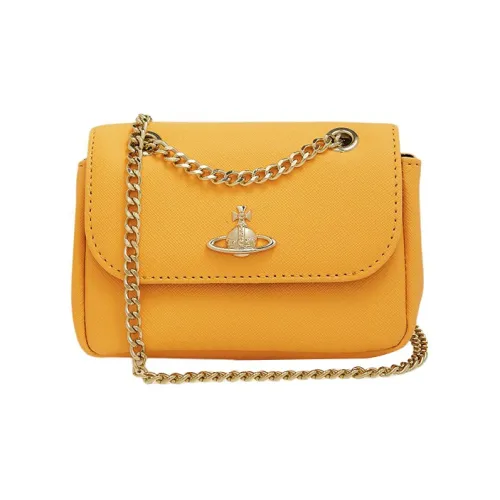 Vivienne Westwood Saffiano Коровья кожа Через плечо Одно плечо Кошелек Маленький Женский Желтый