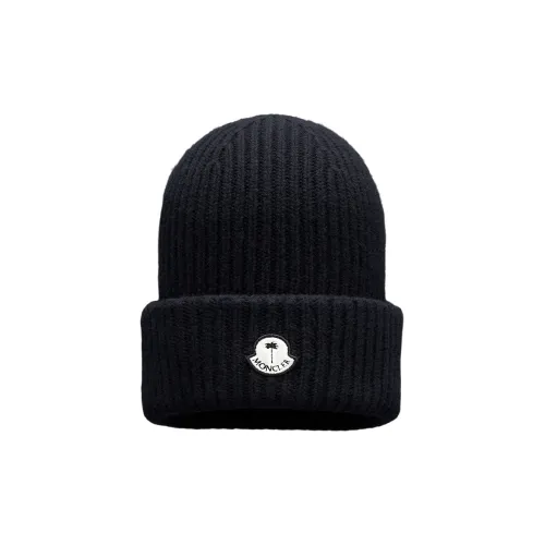 Moncler Шерстяные Шапки Унисекс Черного Цвета