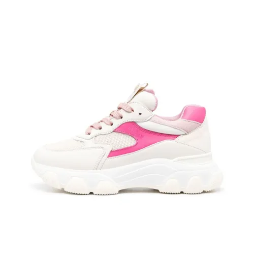 HOGAN Hyperactive Амортизация Низкий Топ Повседневная Обувь Женская Бежево-Розовая