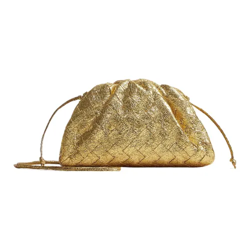 Bottega Veneta Lambskin Clutch Mini Women's Gold