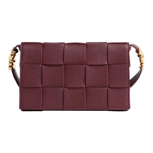 Bottega Veneta Телячья кожа Сумка через плечо Женская Бургунди