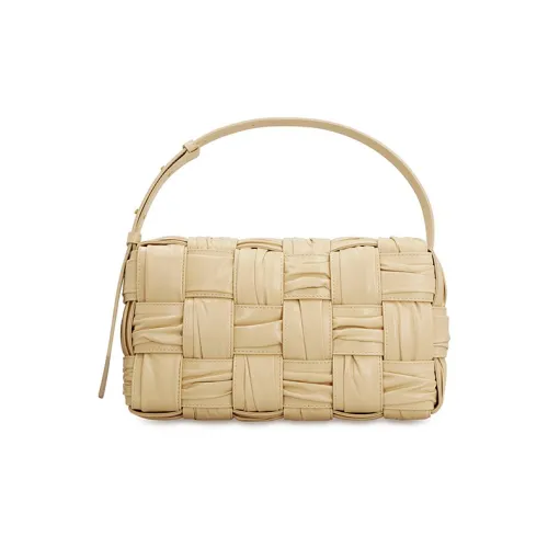 Bottega Veneta Cassette Сумка из коровьей кожи сумка через плечо женская бежевая