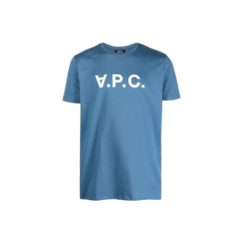 A.P.C. Joint Paragraph Стальной Синий Мужская T-Рубашка