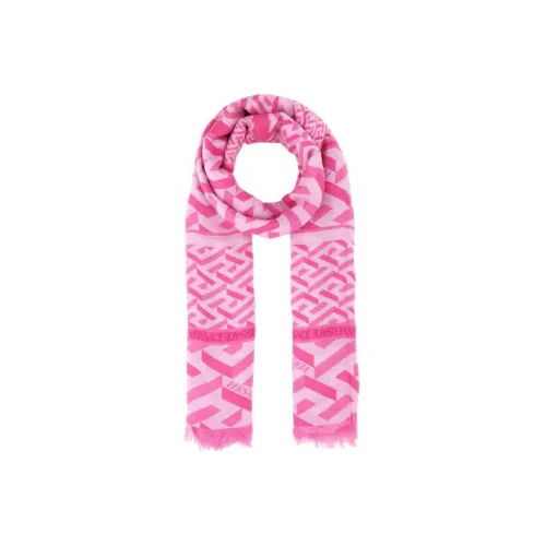 VERSACE Модальные вязаные шарфы розовые женские