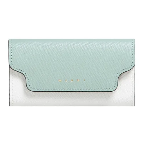Marni Коровья кожа Key Pouch Женская Белая Светло-зеленая
