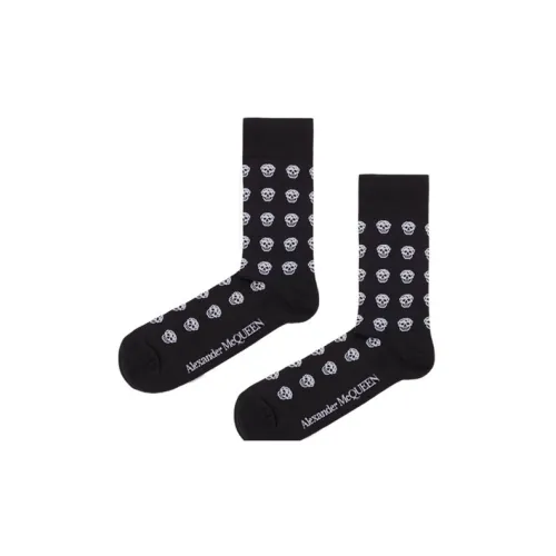 Alexander McQueen Носки до колена Мужские Черные
