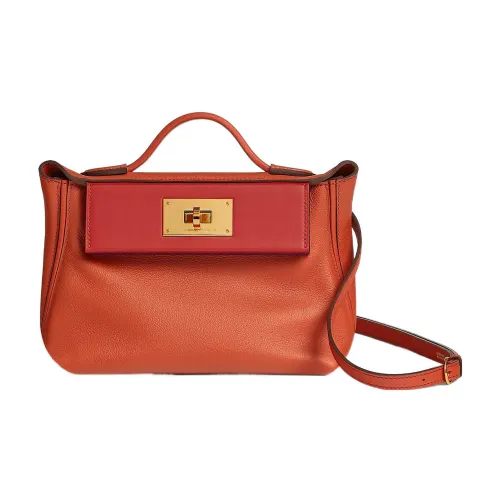 HERMES 24 24 Evercolor Swift Кожа Бананка Портативная Сумка через плечо Сумка через плечо Стандартная Женская