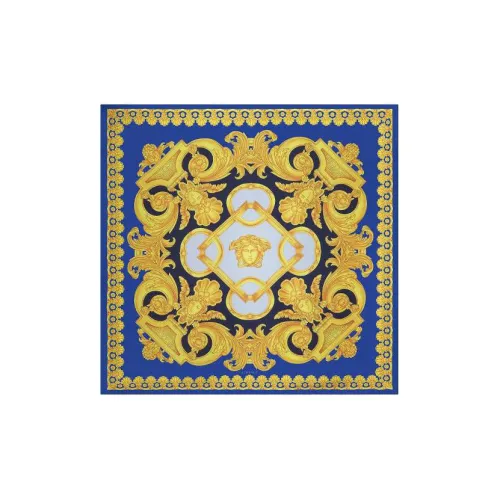 VERSACE Шелковые шарфы Синий Мужской