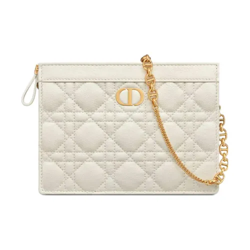 DIOR Caro Мягкий Коровья кожа Одно плечо Через плечо Клатч Обычный Women's White