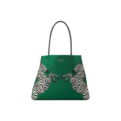 Kate Spade Everything Ткань + Искусственная кожа Тоут Сумка Сумка для покупок Сумка на плечо Сумка Большая Женская Зеленая