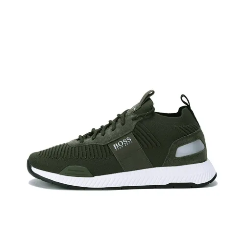 Hugo Boss Повседневный Низкий Топ Темно-Зеленый Мужской