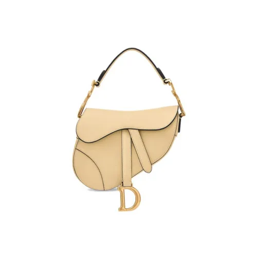 DIOR Седло с рельефом телячья кожа седло сумка сумка через плечо женская светло-желтая