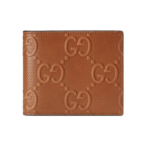 GUCCI Кожа Кожаный кошелек для карт Мужской Коричневый