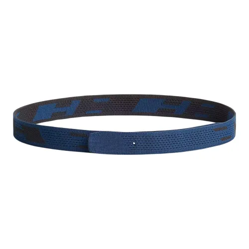 HERMES Ремень Мужской Синий Черный Ширина 3,2 см