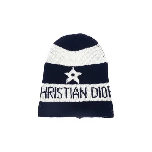 DIOR Шапки-бини Темно-синий/Белый Женские
