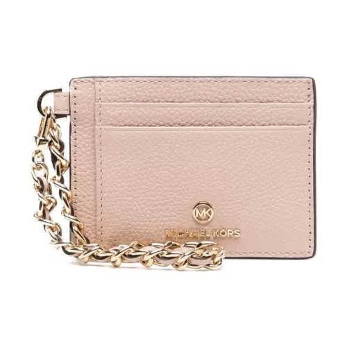 MICHAEL KORS Litchi Grain Кожа Кошелек Держатель для карт Маленький Женский Розовый