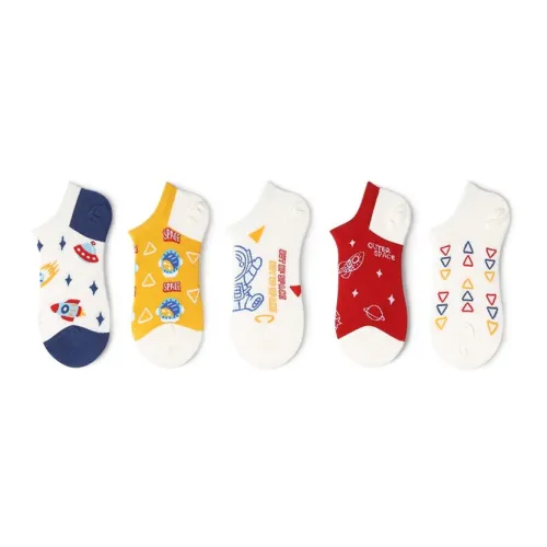 Primeet 5 пар носков до щиколотки Космонавт Женские носки