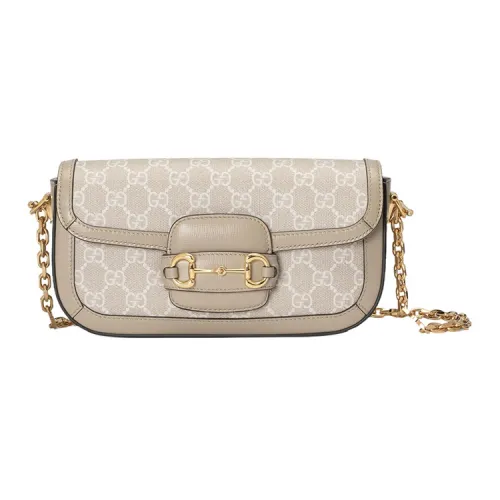 GUCCI Horsebit 1955 Холст с кожей Обметка Сумка из холста Портативные Сумки через плечо Сумка через плечо Женская