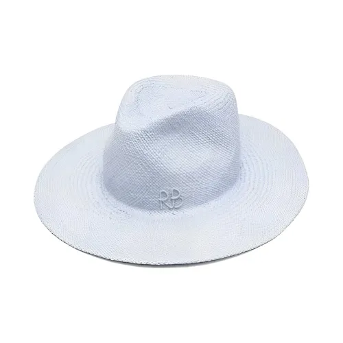 RUSLAN BAGINSKIY Солома Цилиндры Женские Светло-синий