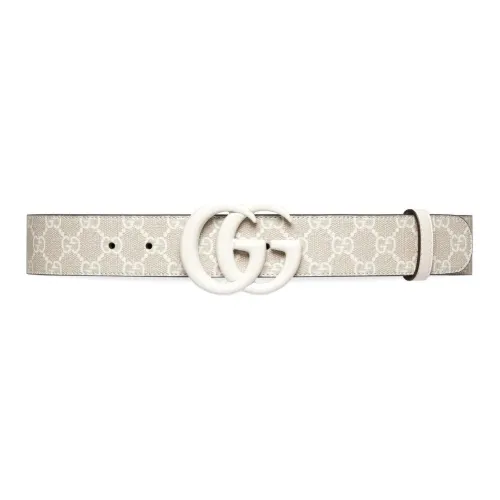GUCCI GG Marmont Кожаные ремни Женские Экрю Ширина 4CM